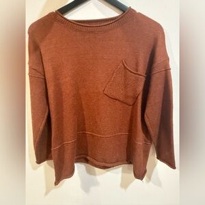 Women's Brown Sweater with Pocket